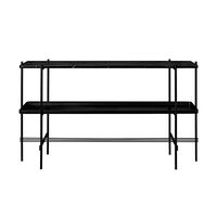 Ts Console 2 Hylle Sort Marmor/ Sort Metall