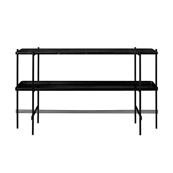 Ts Console 2 Hylde Sort Marmor/ Sort Metal