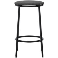 Circa Barstool 65 cm Black Steel Barstol Skum Mørkegrå