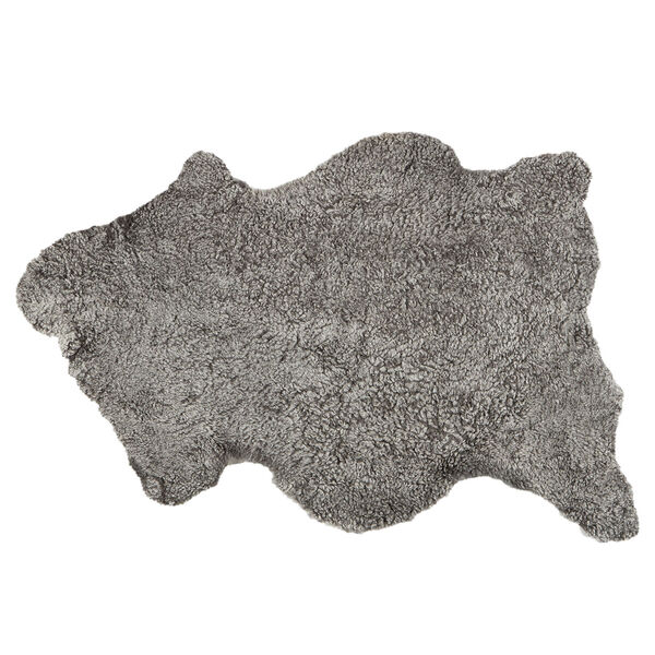 Ella Fåreskind Kortluvet 100x60 cm Grey Graphite