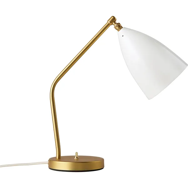Gräshoppa Bordslampa Glossy Alabaster White