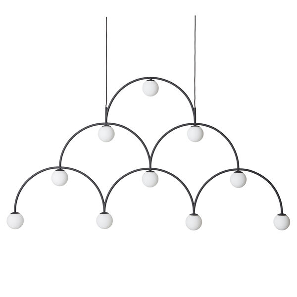 Bounce 169 Taklampe Sort/Opalglass
