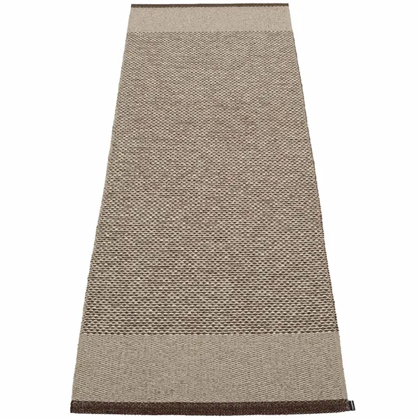 Edit Tæppe Dark Brown / Dark Linen / Hør Metallic 85x260 cm