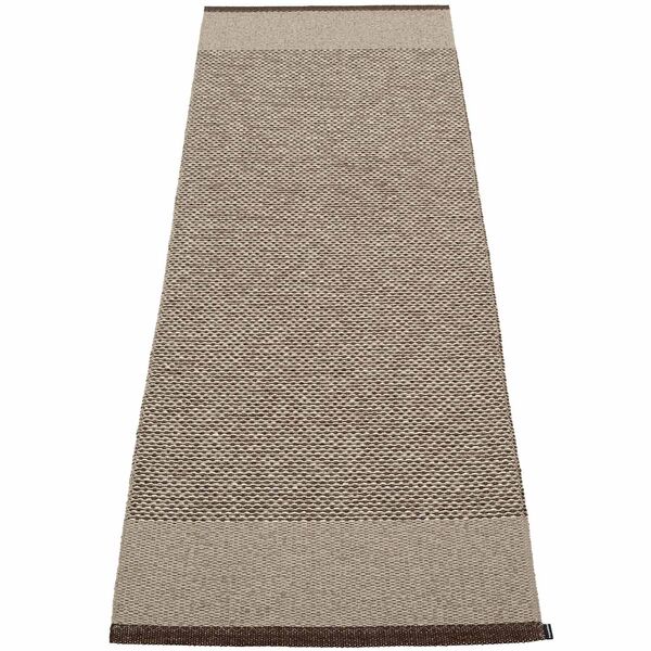 Edit Teppe Dark Brown / Dark Linen / Linen Metallic 85x260 cm