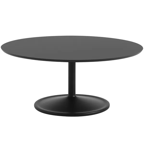 Soft Salongbord Ø95 cm Nanolaminat Sort