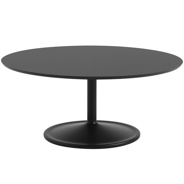 Soft Salongbord Ø95 cm Nanolaminat Sort