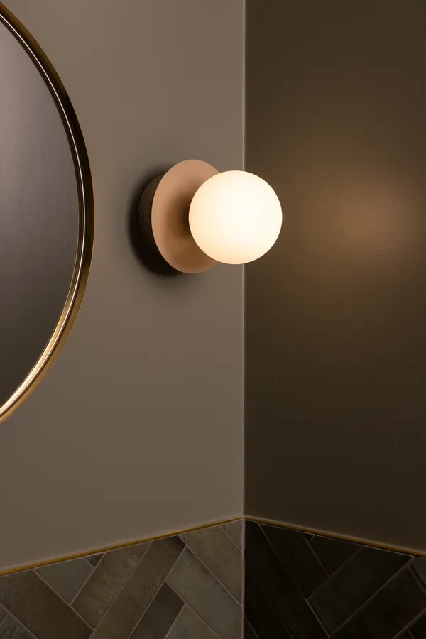 Art Deco Vägg-/Taklampa Mud / Vit