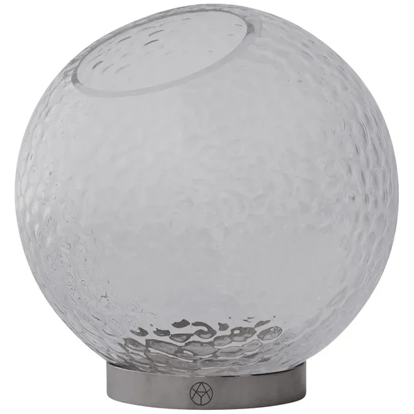 Globe Bubbles Vase Ø17 cm Klar / Sølv