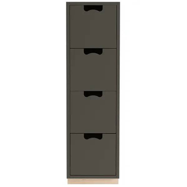 Snö J4 Chest Of Drawers Char Taupe Base Oak
