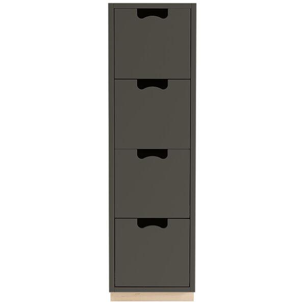Snö J4 Chest Of Drawers Char Taupe Base Oak
