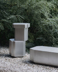 Funki Taburet 01 40x46 cm Brushed Aluminium