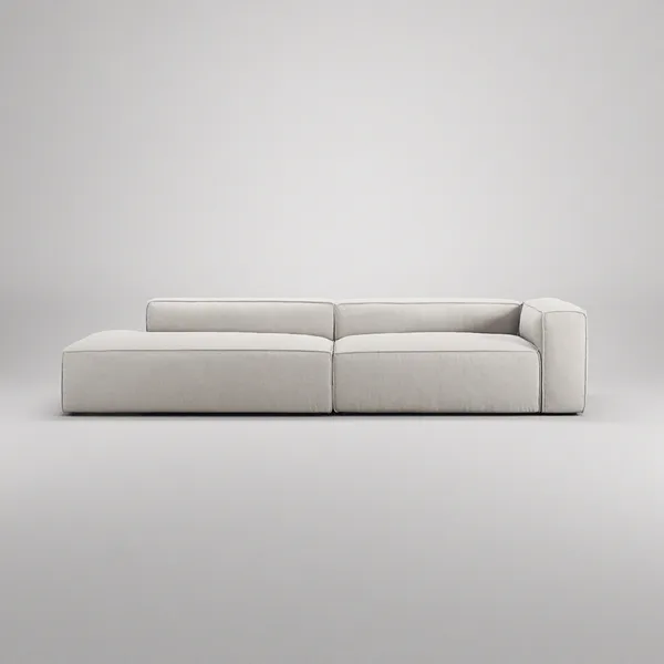 Grand 3-Seter Sofa åpen ende Venstre Moon White