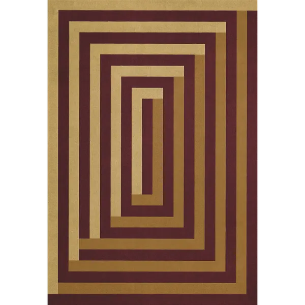 Teklan Labyrinth Ullmatta 300x400 cm Sand / Mulberry