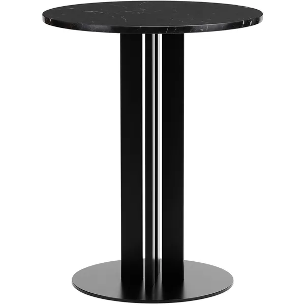Scala Café Table H75 Ø60 cm Oak Cafébord Fremstillet af marmor 60 cm Sort