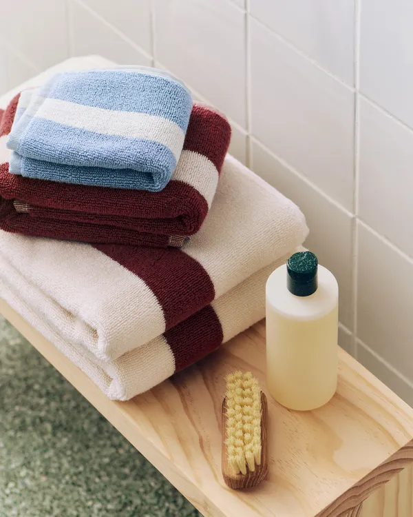 Stripe Towel 70x140 cm Burgundy