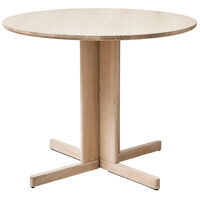Trefoil Bord 90 cm Hvitoljet Eik
