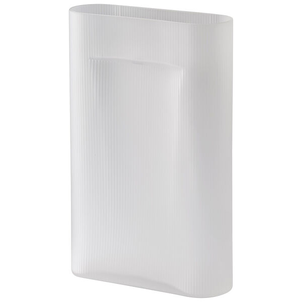 Ridge Vase Frostet Glas 485 cm Hvid