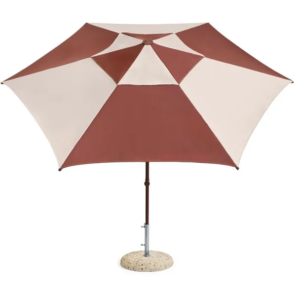 Terrazza Parasol Hexagon Off-white / Burgundy