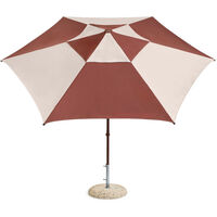 Terrazza Parasol Hexagon Off-white / Burgundy