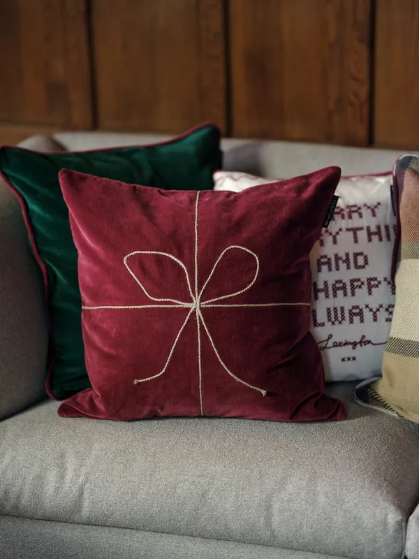 Happy Always Organic Cotton Kuddfodral 50x50 cm Snow White / Röd