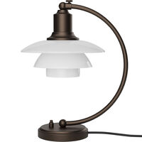 PH 2/2 Luna Bordlampe Aged Brass / Opalglass