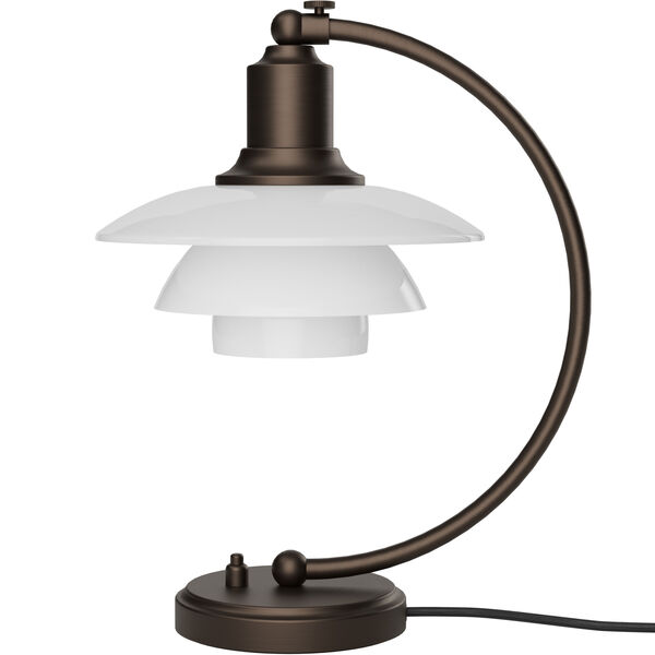 PH 2/2 Luna Bordslampa Aged Brass / Opalglas