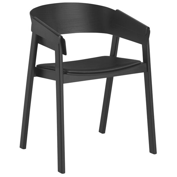Cover Karmstol Refine Läder Svart / Svart