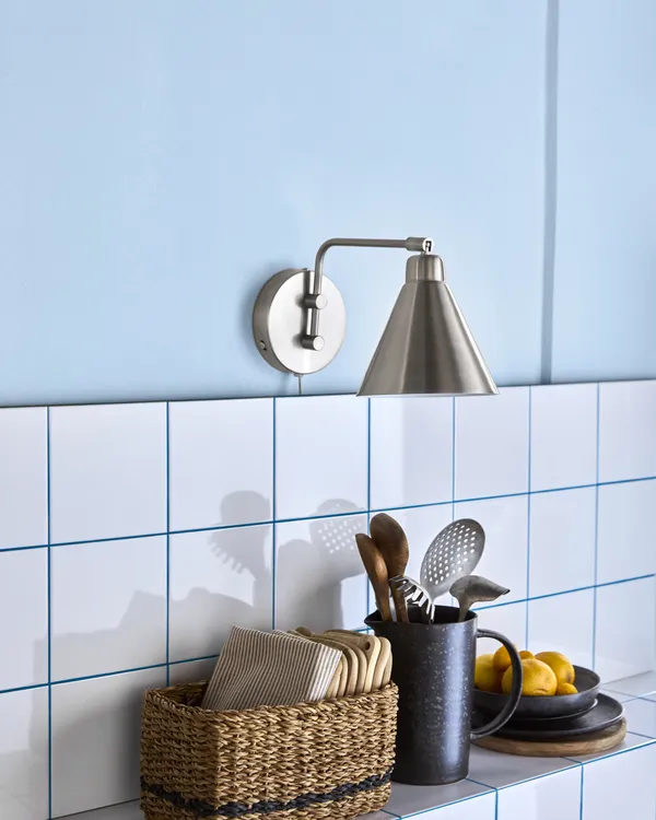 Game Vegglampe Brushed Silver