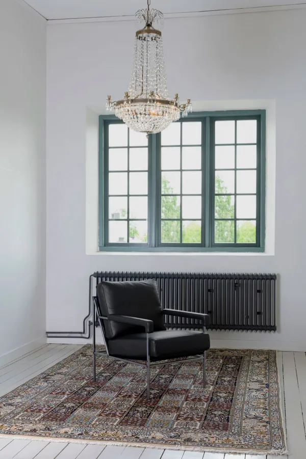 Seventy Five Lenestol Skinn Svart / Svart Lerret