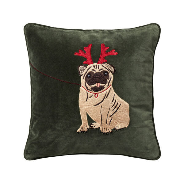 Holiday Dog Tyynynpäällinen 50x50 cm Metsänvihreä