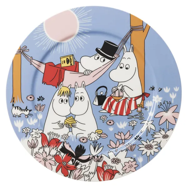 Moomin Serveringsfad 30 cm Family Time Blåt
