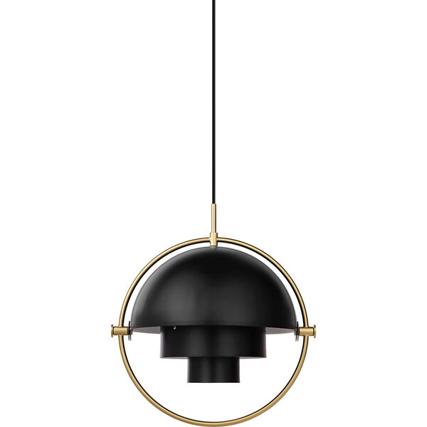 Multi-Lite Pendel 36 cm Messing / Soft Black Halvmatt