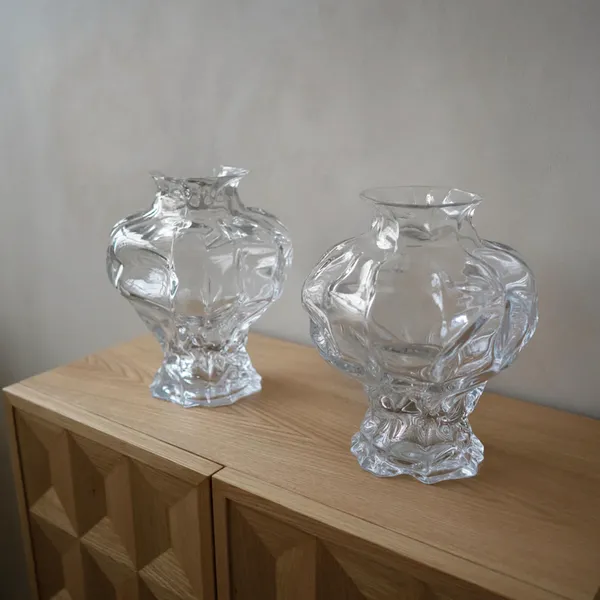 Ammonit Vase 30 cm Klar