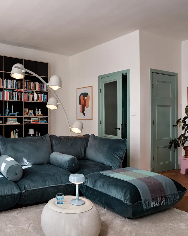 Sumo Corner Sofa Velvet Petrol