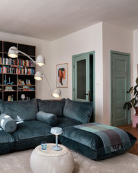 Sumo Corner Sofa Velvet Petrol