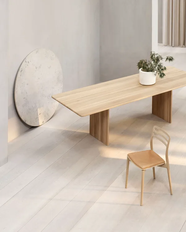 494 Cabin Bord Ø130 cm Beige Marmor / Ljus Ek