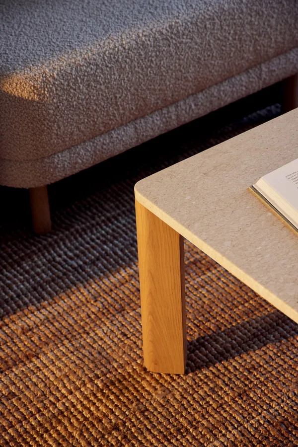 Evoke Soffbord Marmor Creme 80x80 cm