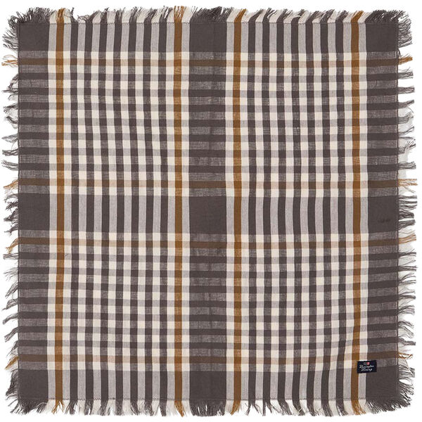 Checked Serviett 50x50 cm Grå / Hvit / Fudge