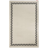 Carpretty Grand Check Border Teppe Antrasitt / Creme