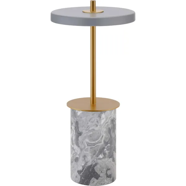 Asteria Move Mini Bordlampe Bærbar Grå Marmor / Messing