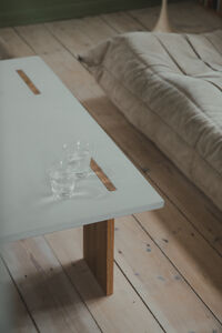 Arnold Salongbord 65x110 cm Lys Betong / Lys Eik