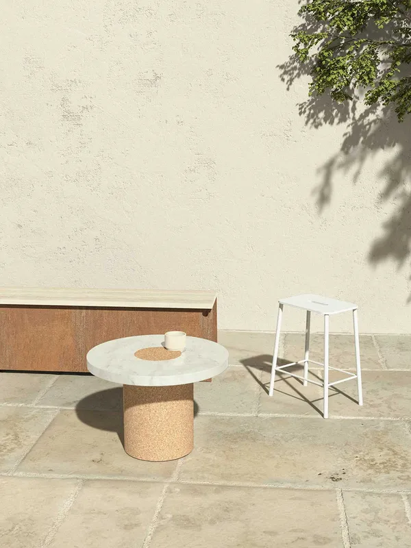 Sintra Bord White Marble Ø 60 cm