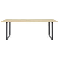 70/70 Bord 90x225 cm Massiv Eg / Sort