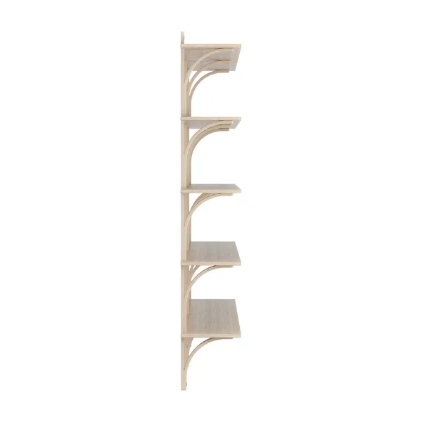 Levi Wall Shelf 180 cm Big Brass / White Pigmented Oak