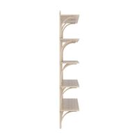 Levi Wall Shelf 180 cm Big Brass / White Pigmented Oak