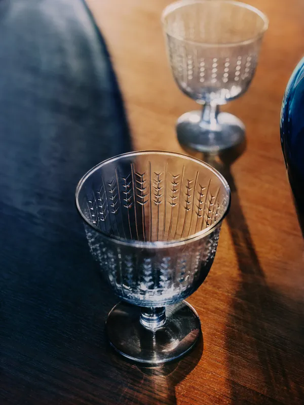 Swedish Grace Drikkeglas Med Fod 28 cl 2-pak Blåt