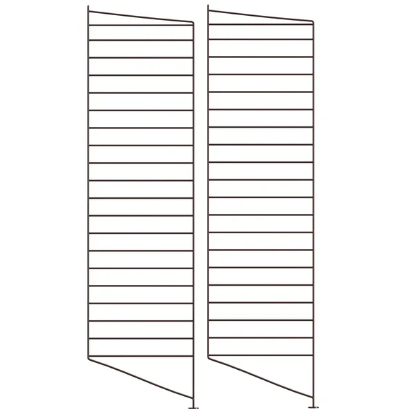 String Gavlar Golv 30x115 cm 2-pack Mörkbrun