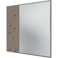 Memo Wall Mirror With Notice Board Truffle