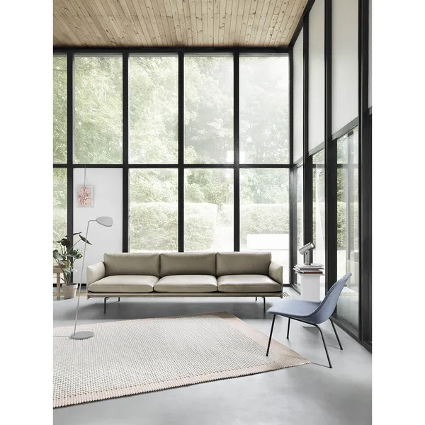 Fiber Tube Lounge-tuoli Divina 154/Musta