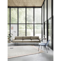 Fiber Tube Lounge-tuoli Divina 154/Musta